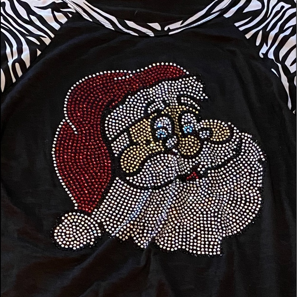 Festive Santa 3/4sleeve shirt